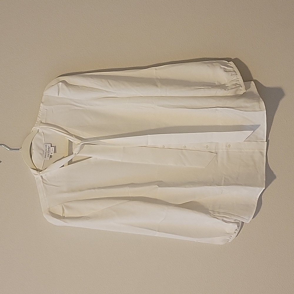 Cartier white bow blouse size 40 euro 10 US